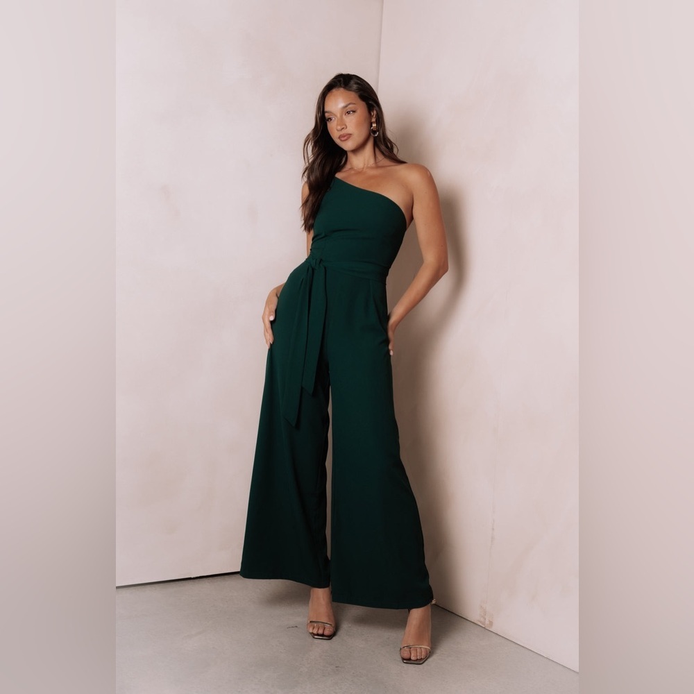 NEW PETAL & PUP LEYTON JUMPSUIT - EMERALD SIZE 4 B93